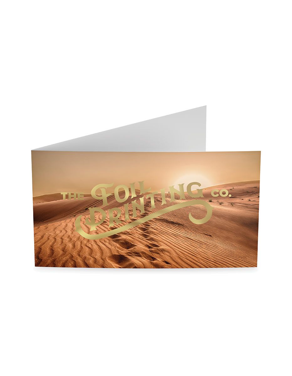 Metallic Gold Foil Folded Business Card Printing