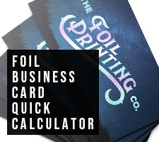 Foil Business Cards Quick Calculator