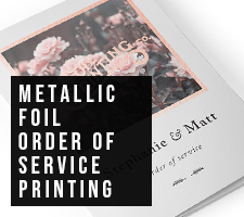 Metallic Foil Order of Service Printing