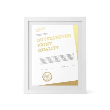 Metallic Gold Foil Certificates Framed
