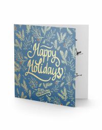 Metallic Gold Foil Greeting Card Open