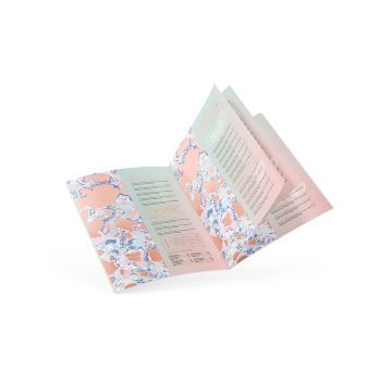 Metallic Rose Gold Foil Menu Booklet Printing Inners